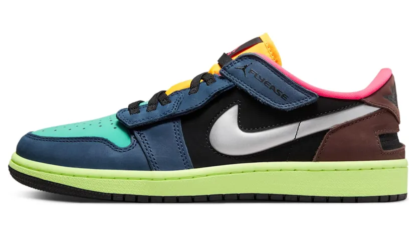 Air Jordan 1 Low FlyEase Bio Hack “Baroque Brown / Black / Laser Orange / Racer Pink” (DM1206-201)
