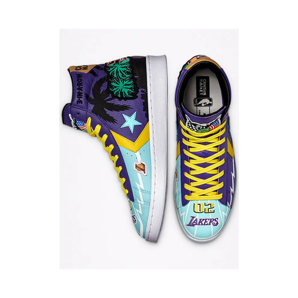 Converse x Chinatown Market “Lakers Championship Jacket” Pro Leather Hi (171240C)