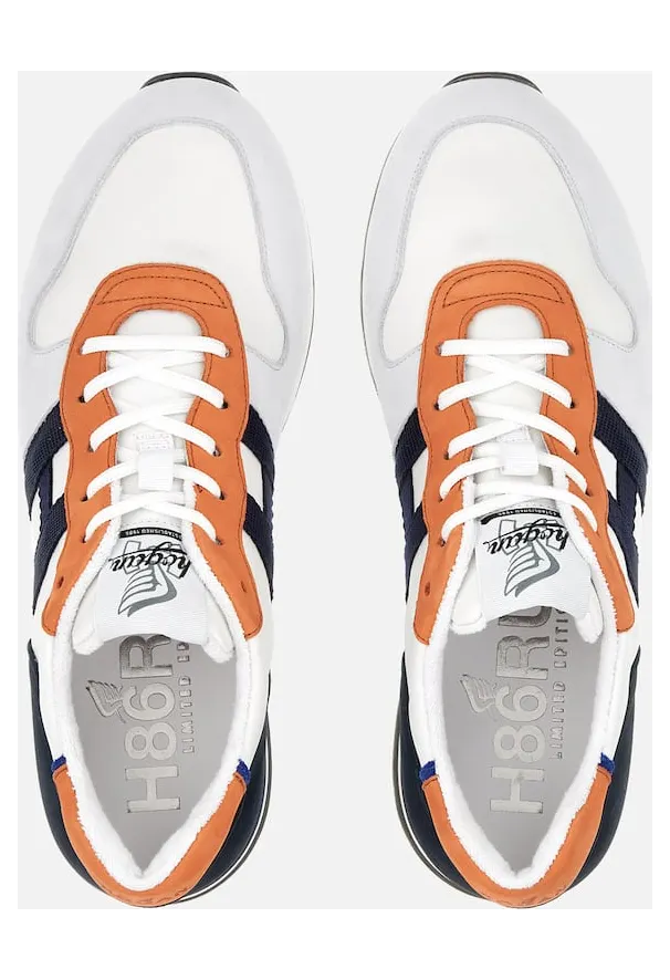 Sneakers Hogan H383 White Orange Blue (HXM3830AN52S8J945S) (3)