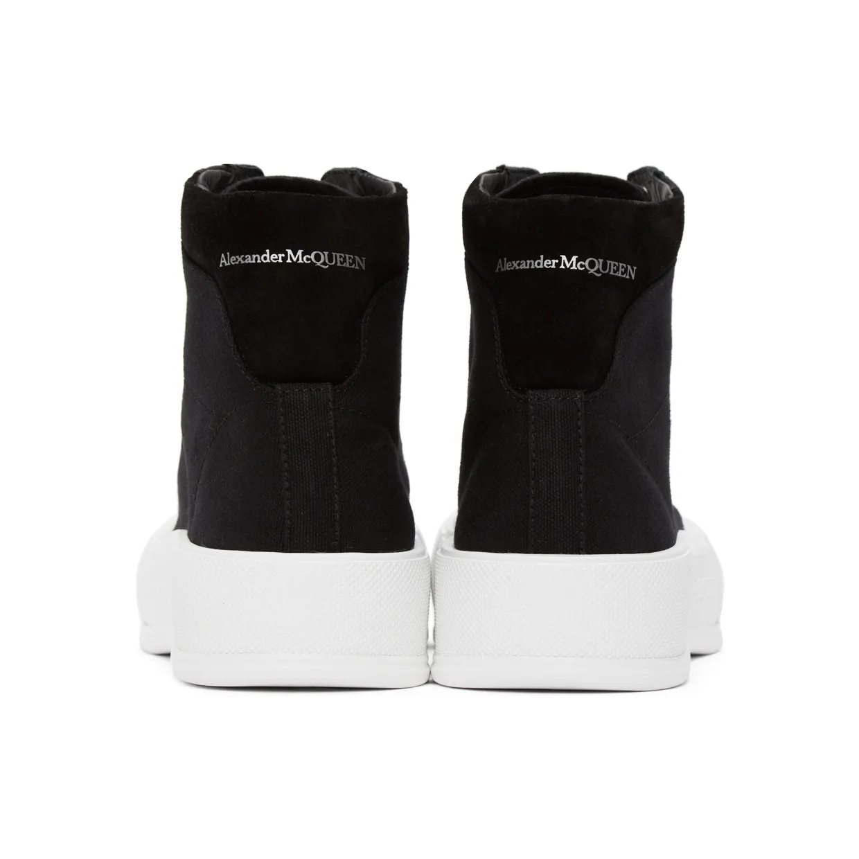 Alexander McQueen Black Deck Plimsoll High Top Sneakers (667816W4MV7) (4)