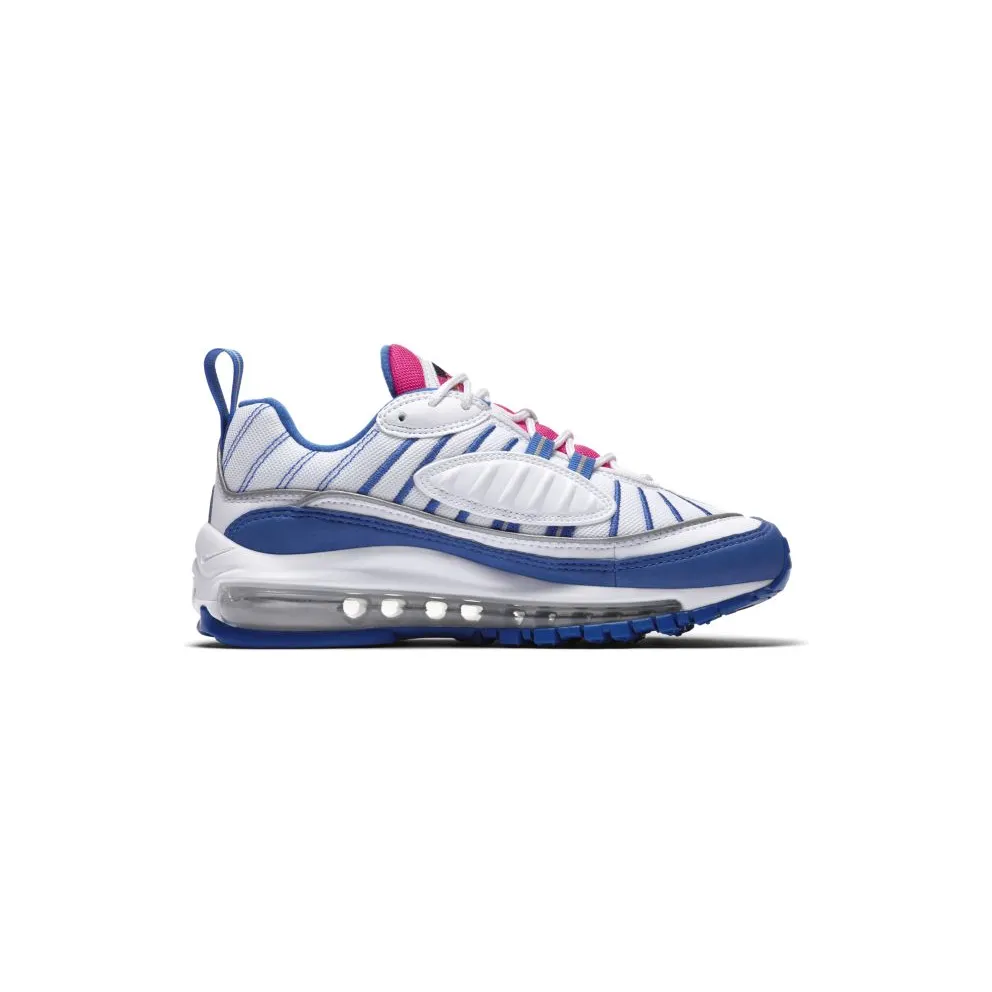 Nike Air Max 98 White Indigo Force (GS) White/Indigo Force-Laser Fuchsia-Amarillo (BV4872-101)