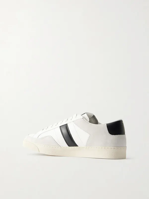 Tom Ford Blake Suede-Trimmed Leather White (J1597-LCL532N)