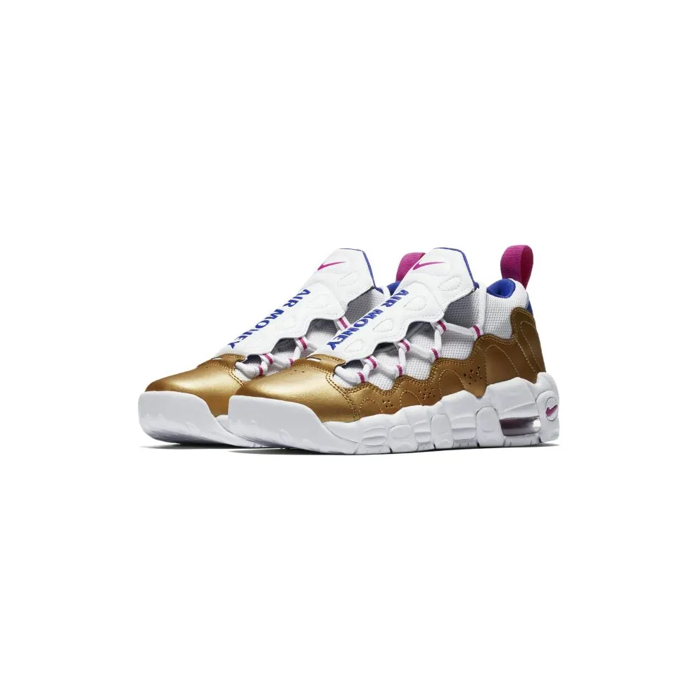 Nike Air More Money Peanut Butter & Jelly (GS) White/Fuchsia Blast-Metallic Gold (AH5215-101)