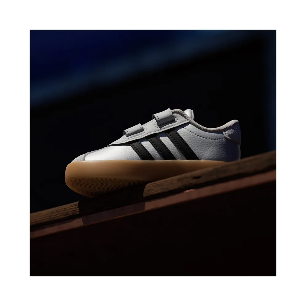 Adidas VL Court 3.0 Skateboard Shoes Kids Silver Metallic / Core Black / Light Solid Grey (IH3965)
