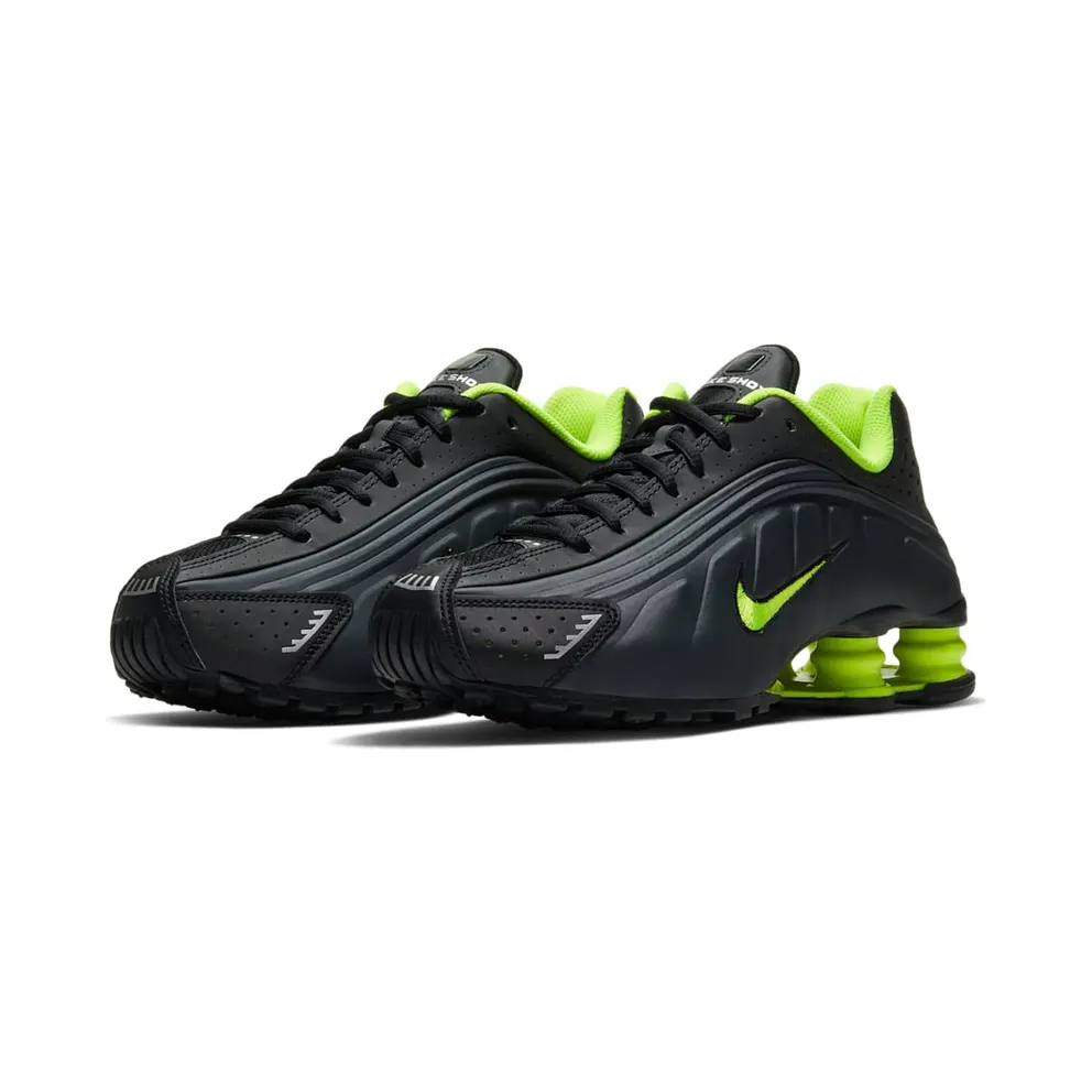 Nike Shox R4 Black Volt (GS) Black/Anthracite/Metallic Silver (CW2626-002)