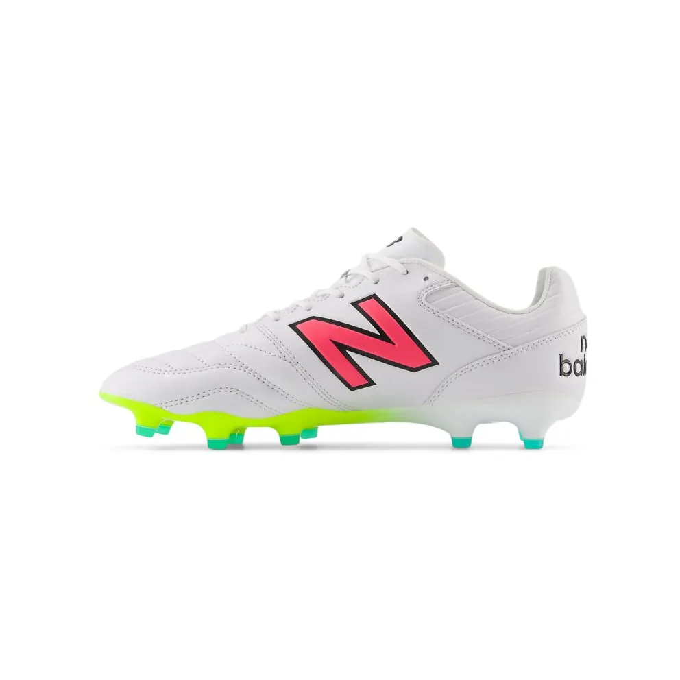 New Balance 442 Pro FG v2 White Hi-Lite Neon Pink (MS41FMWH)