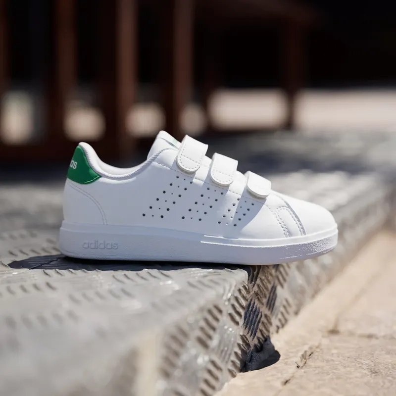Adidas Advantage Base 2.0 Kids Cloud White / Cloud White / Green (IE9019)
