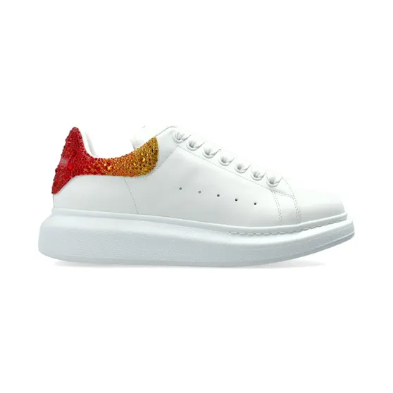 Alexander McQueen Oversized leren verfraaid met kristallen “White” (666407WIAIF)
