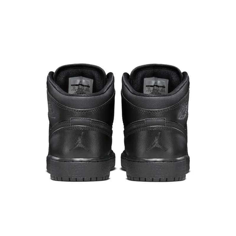 Jordan 1 Mid Triple Black (2015) (GS) (554725-030)