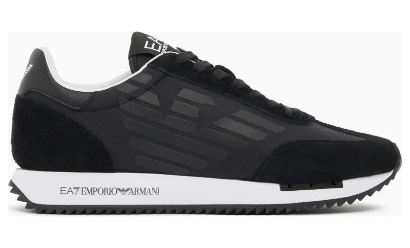 Armani Black And White In Nylon And Suede With Rubber Sole (7X000870-AF28085-MC666)