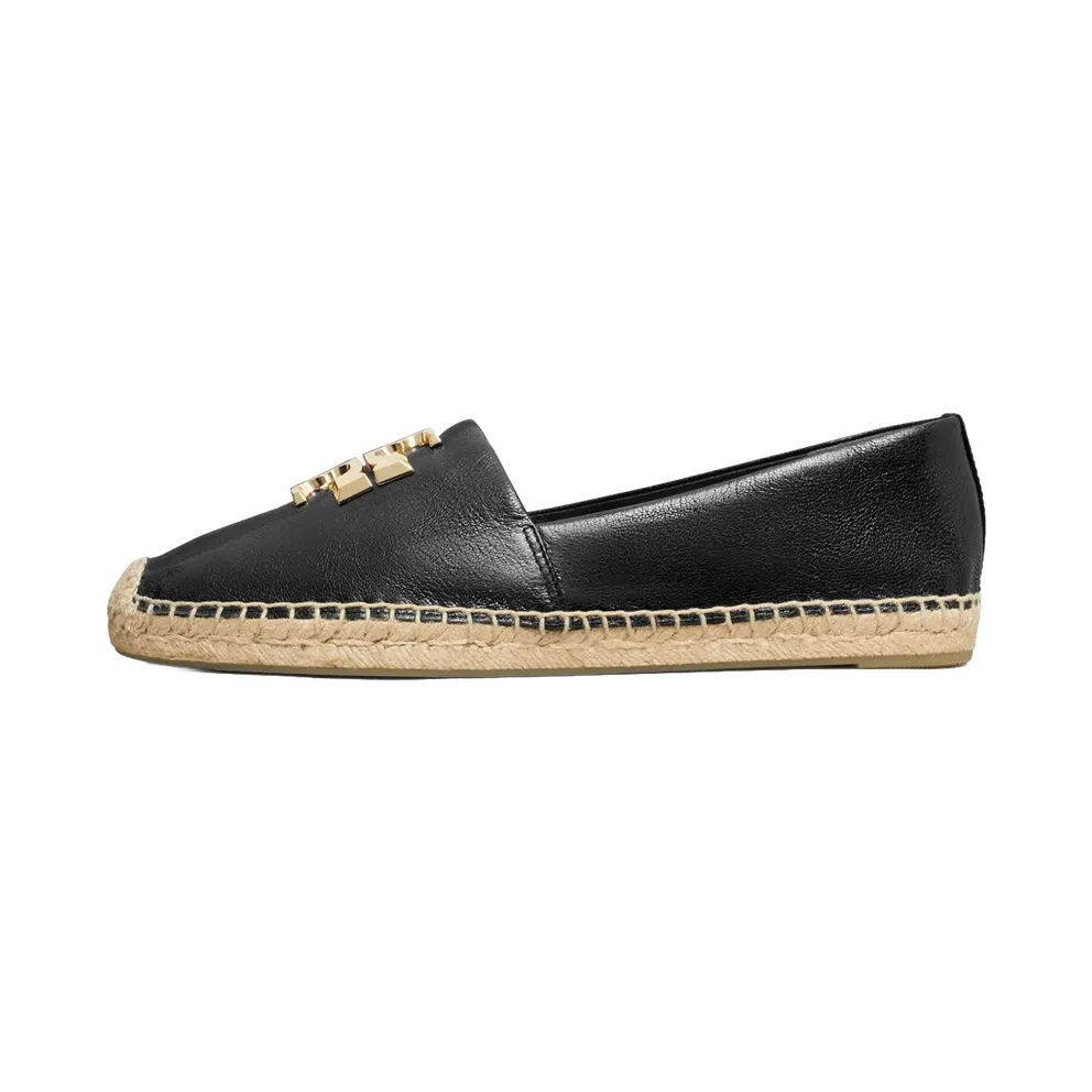 Tory Burch Eleanor Espadrille Flat “Perfect Black Gold” (161758-006)