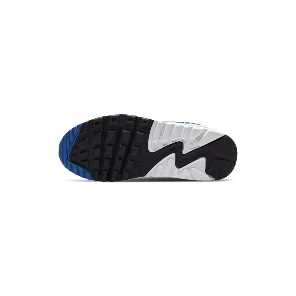 Nike Air Max 90 Leather Multi-Color (GS) University Gold/Battle Blue-White-Black (CD6864-700)
