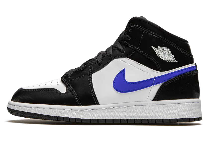 Air Jordan 1 Mid GS Black Racer Blue (554725-084)