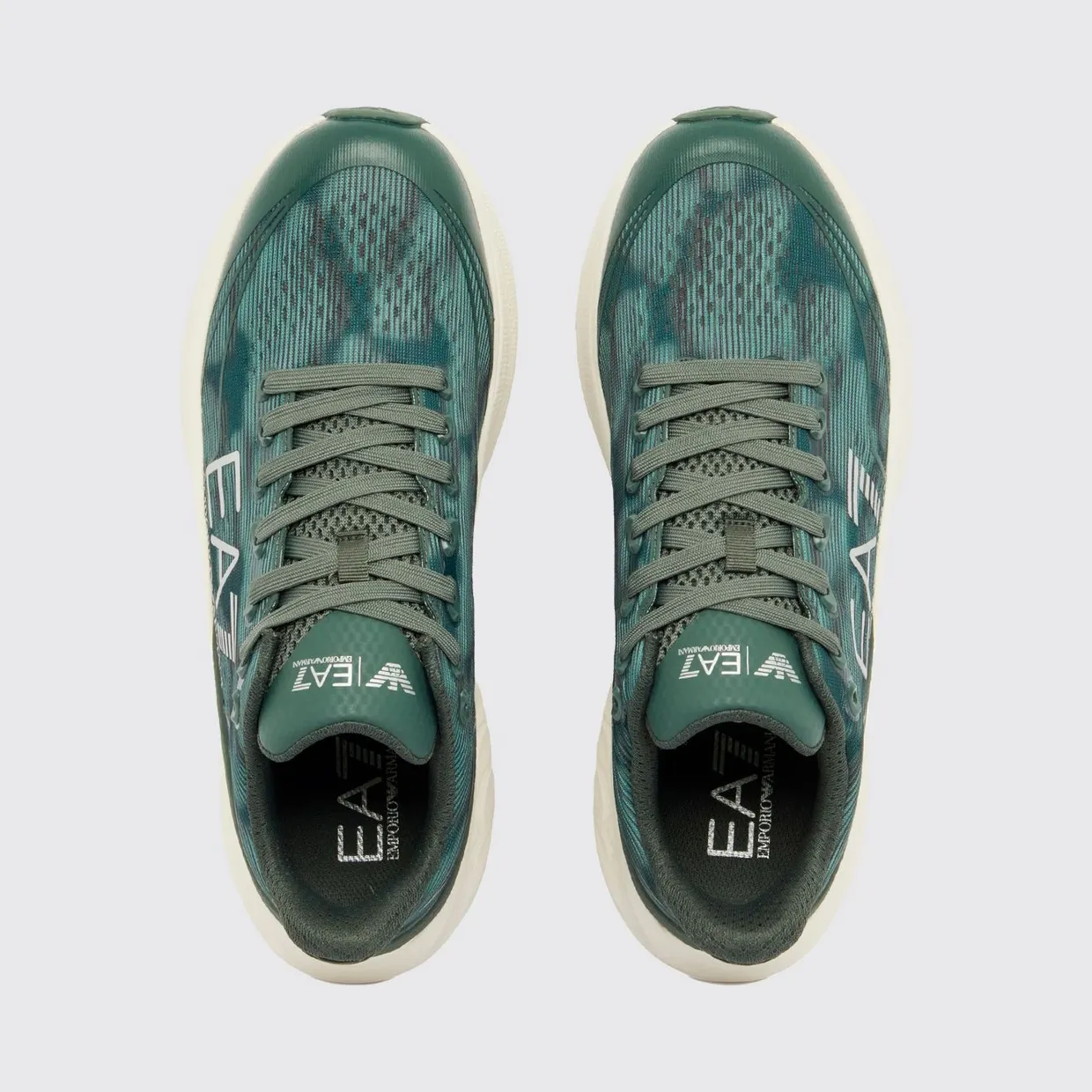 EA7 Printed Polyester Sneakers Green (X8X245XK442MZ606) (2)