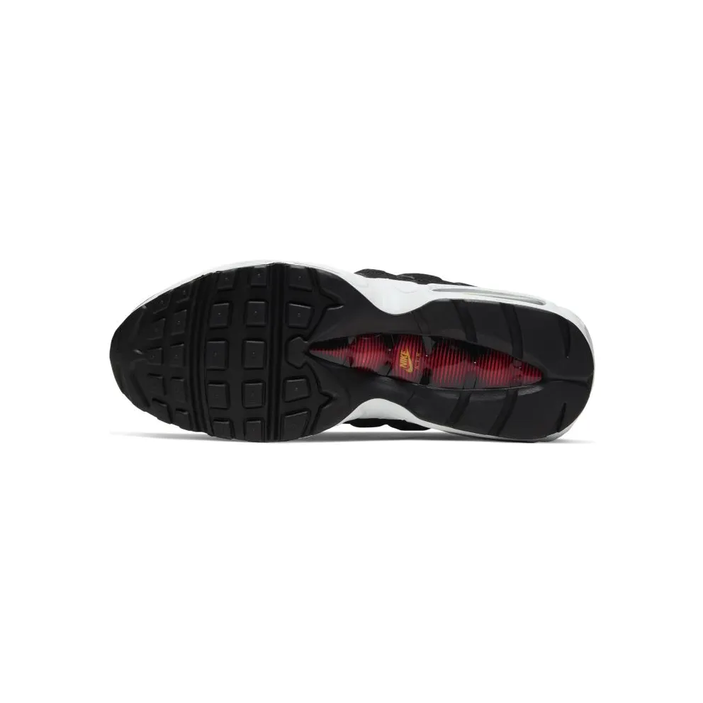 Nike Air Max 95 Black Crimson Yellow Black/Platinum Tint-Crimson-Electric Green (AT9865-101)
