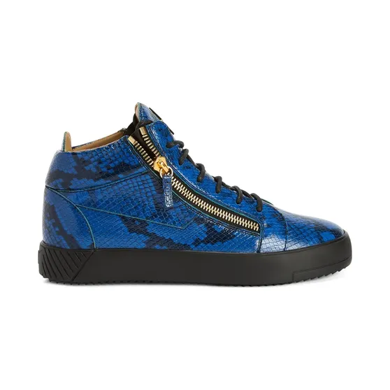 Giuseppe Zanotti Kriss mid-top met python-effect “Blue” (RU20080H01)