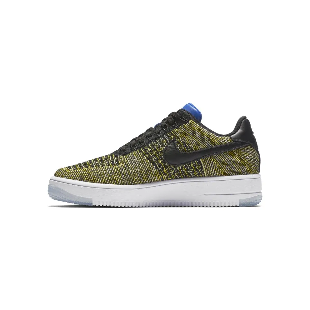 Nike Air Force I 1 Flyknit Low Warriors (W) Black/Black-Blue Tint-Game Royal (820256-004)