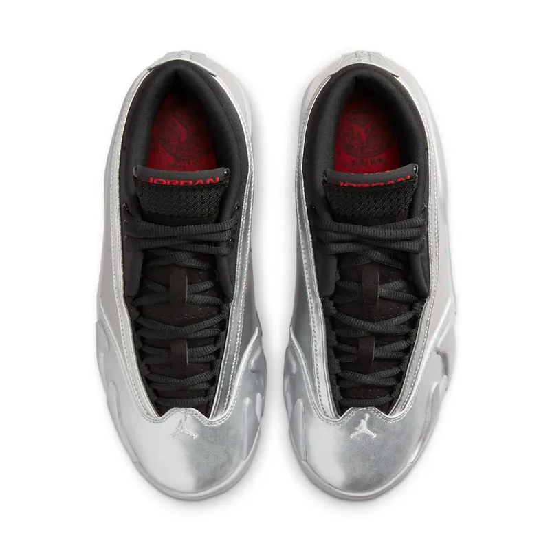 Air Jordan 14 Retro Low Metallic Silver/Wolf Grey/Black/Fire Red (DH4121-060)