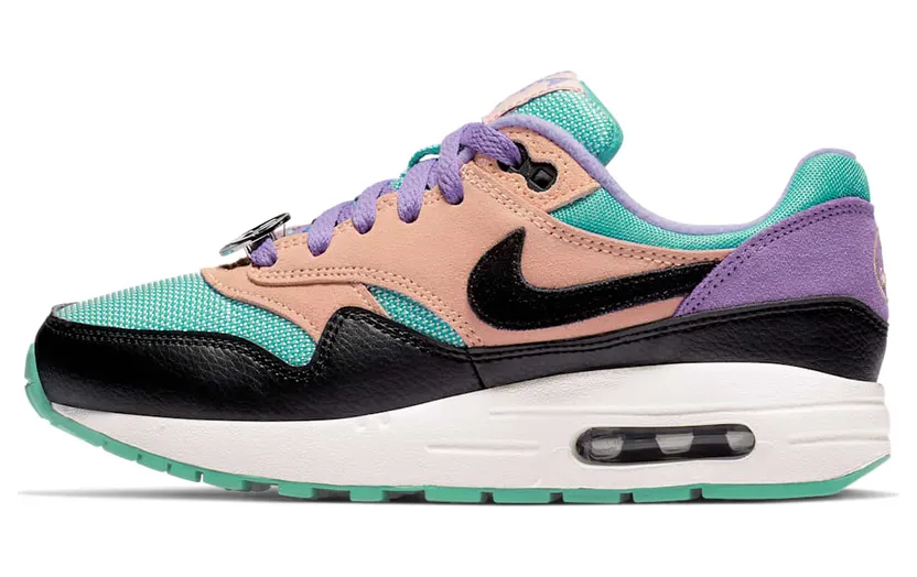 Nike Air Max 1 Have a Nike Day – “Black / White Space Purple Bleached Coral” (GS)
