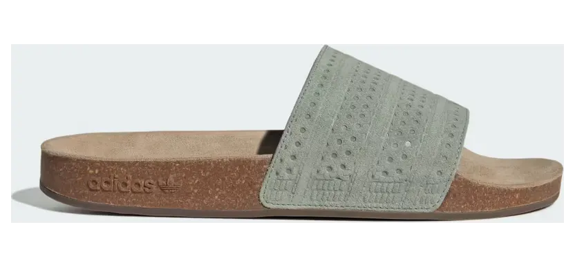 adidas Adilette Slides “Silver Green / Cardboard / Gum” (KI6029)
