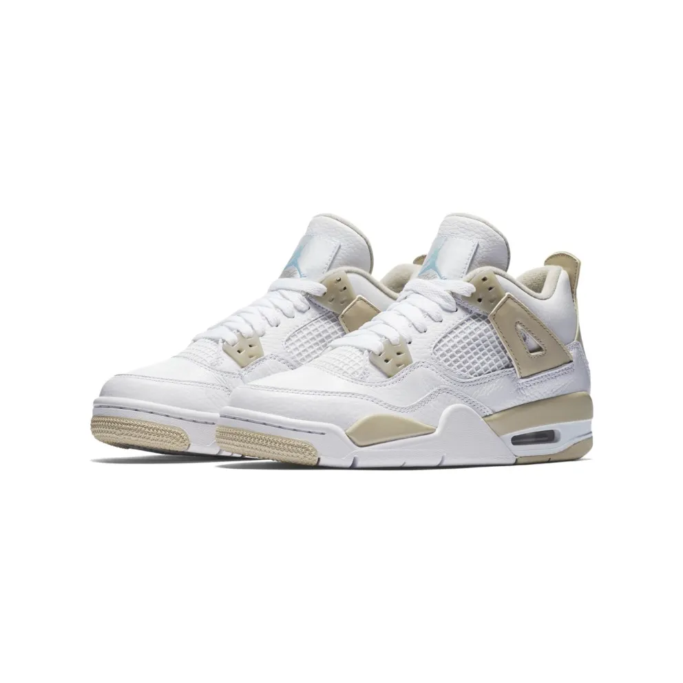 Jordan 4 Retro Sand 2017 (GS) White/Boarder Blue-Light Sand (487724-118)