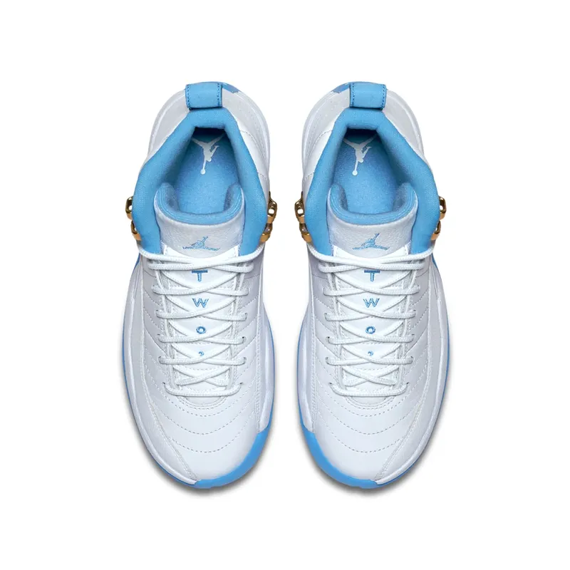 Jordan 12 Retro University Blue 2016 (GS) White/Metallic Gold-University Blue (510815-127)