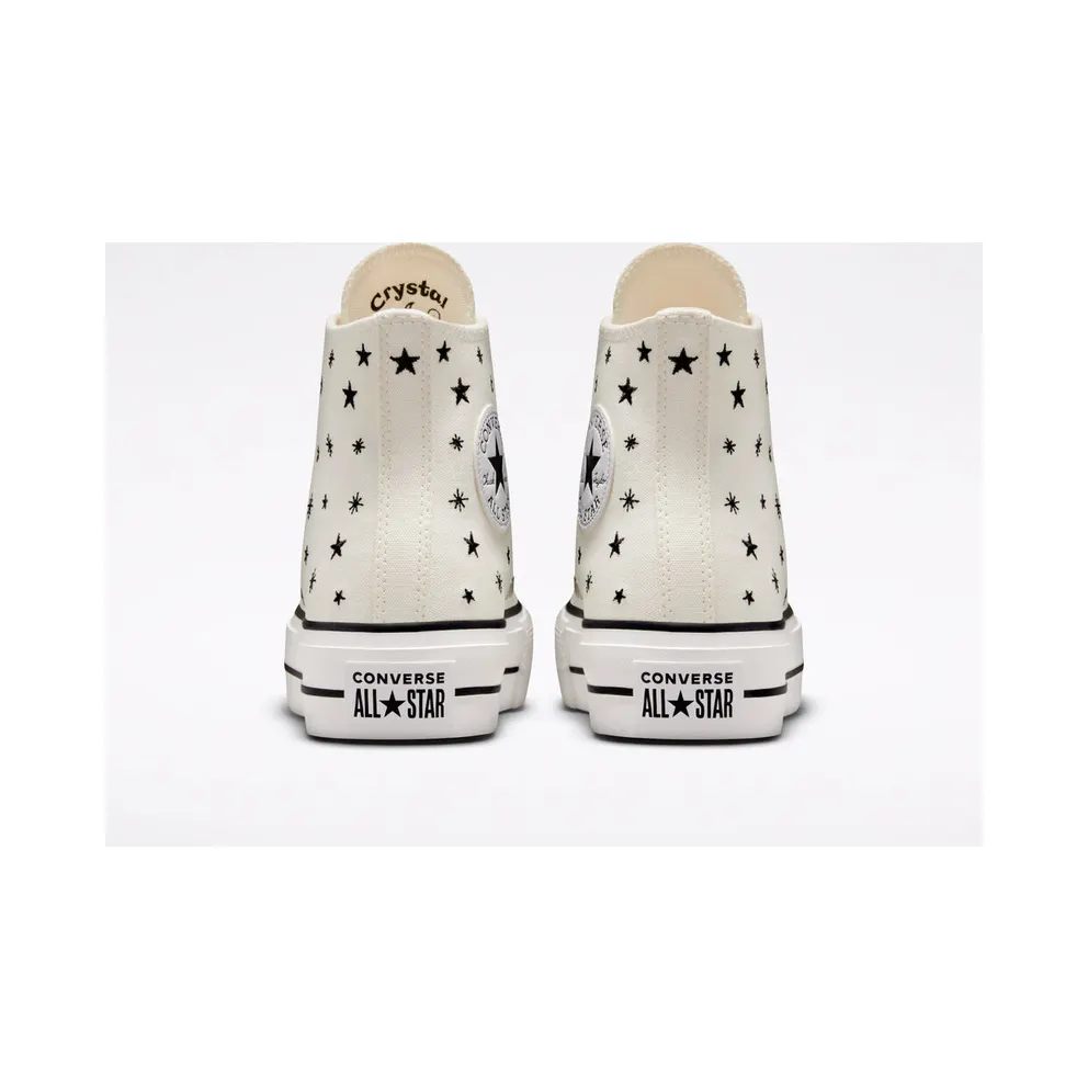 Converse Chuck Taylor All Star Lift Platform Embroidered Stars Egret/Black/moonstone Violet (A03724C)