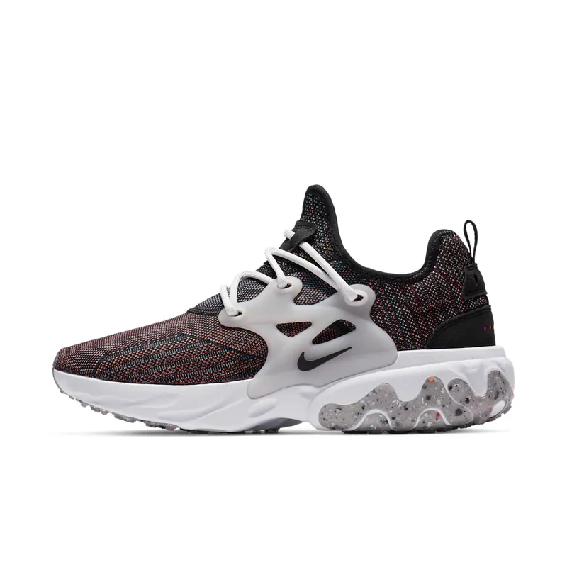 Nike React Presto Flyknit Multi Black Black/Vast Grey-Fire Pink-Black (CN1709-001)