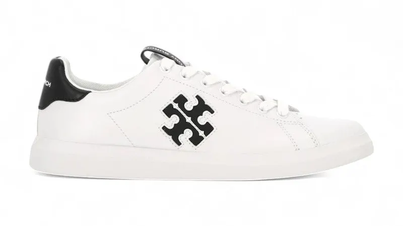 Tory Burch Double T Howell Court Sneaker Titanium White/Black (149728-101)