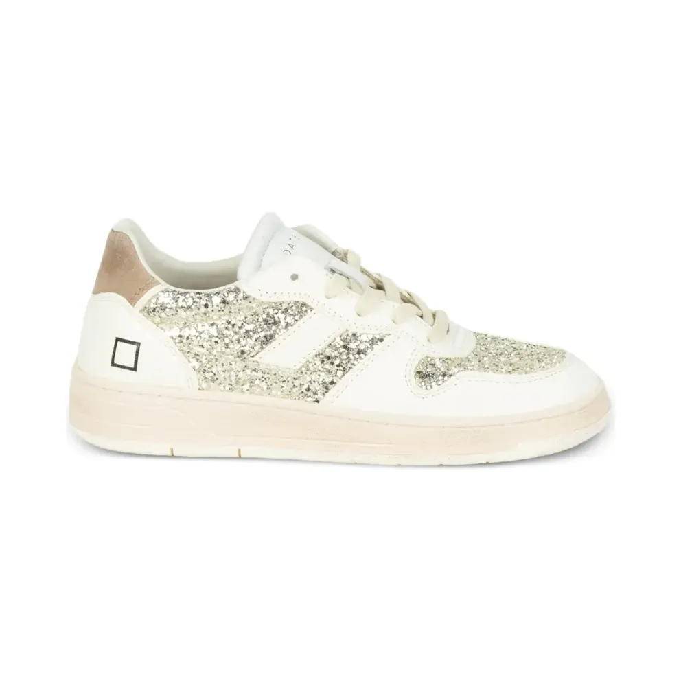 D.A.T.E. Court 2.0 im Glitter-Look – Nude (W441C2GL)