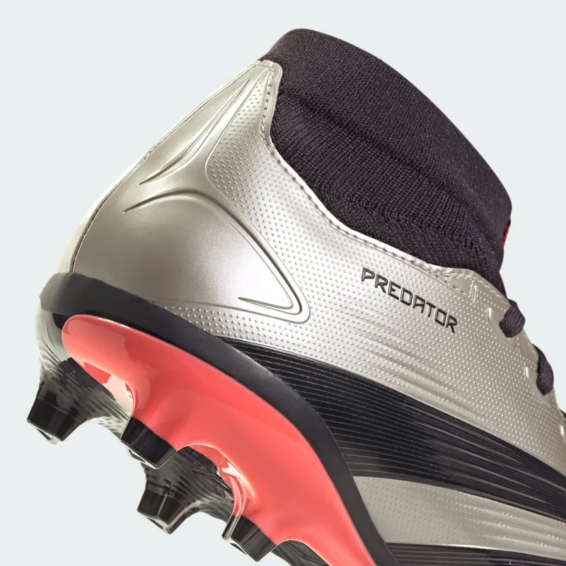 adidas Predator League Mid FG Platinum Metallic Aurora Black Turbo (IF6340)
