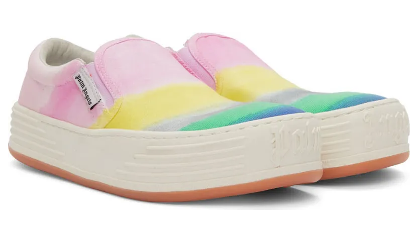 Palm Angels Multicolor Canvas Stripe Sneakers (PWIA040S22FAB0038400) (4)