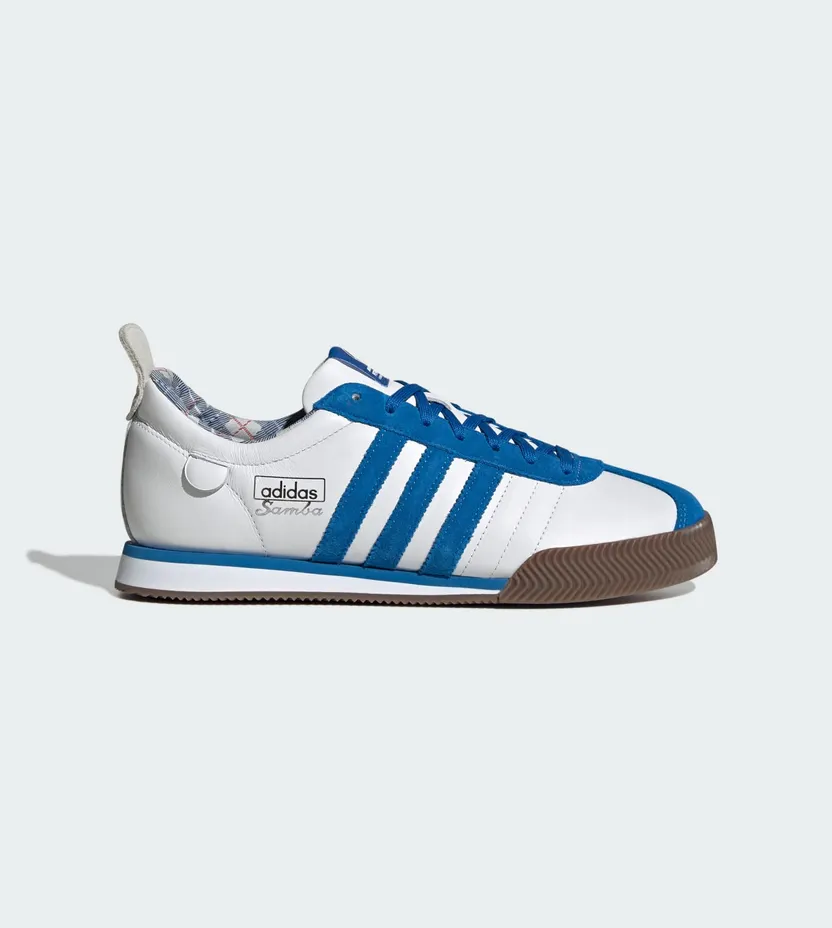 Adidas SAMBA 62 SUPER MERCEDES AMG PETRONAS F1 TEAM Shoes Cloud White / Blue Bird / Gum (KJ3265)