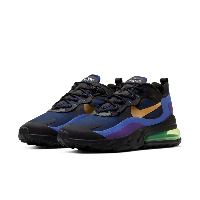 Nike Air Max 270 React Heavy Metal Black/Deep Royal Blue/Hyper Royal (AO4971-005)