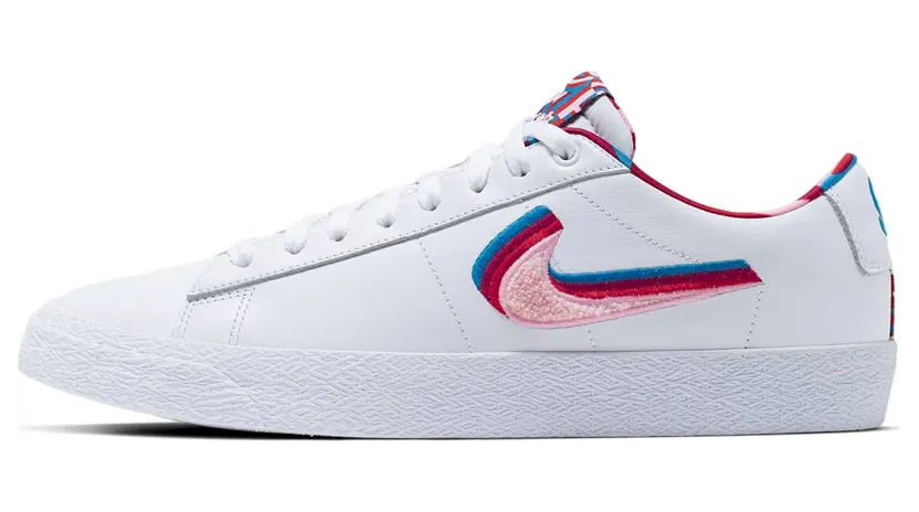 Nike SB Blazer GT QS Parra “White / Gym Red / Military Blue / Pink Rise” (CN4507-100)