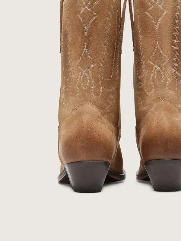 Golden Goose Low Wish Star Boots In Tobacco-Colored Suede With Heel (GWF01050.F008811.55354) (5)