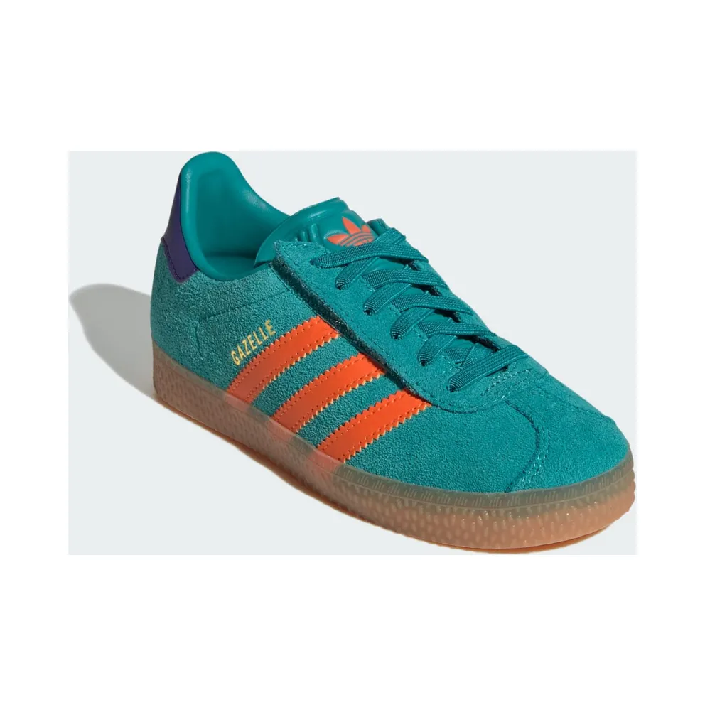 Adidas Gazelle Comfort Closure with Elastische Veters Kids Pure Teal / Impact Orange / Collegiate Purple (JR7428)