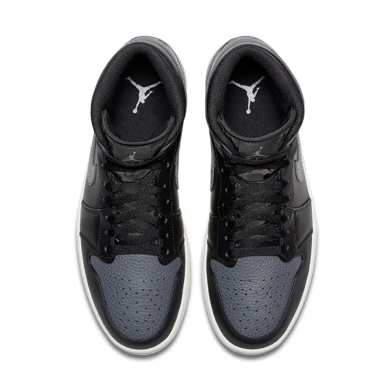 Jordan 1 Retro Mid Black Dark Grey Black/Summit White-Dark Grey (554724-041)