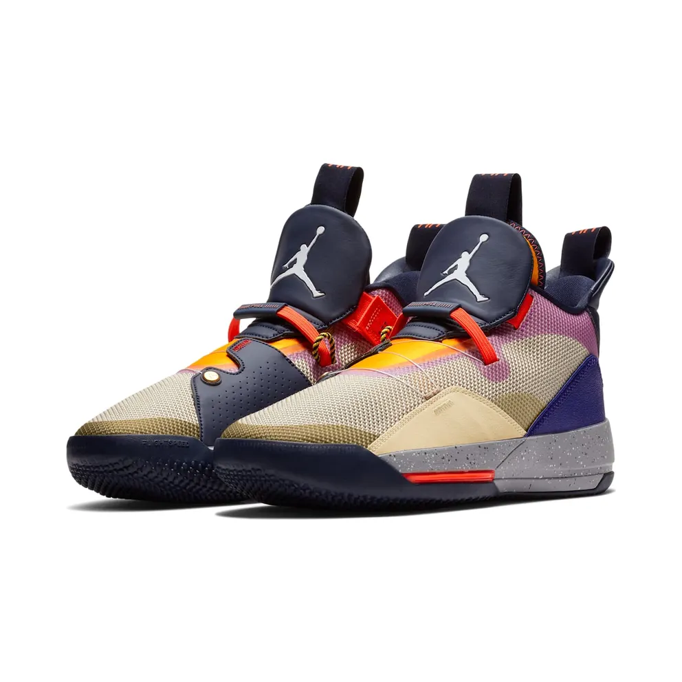 Jordan XXXIII Visible Utility Particle Beige/University Red-Infrared 23-Obsidian (AQ8830-200)