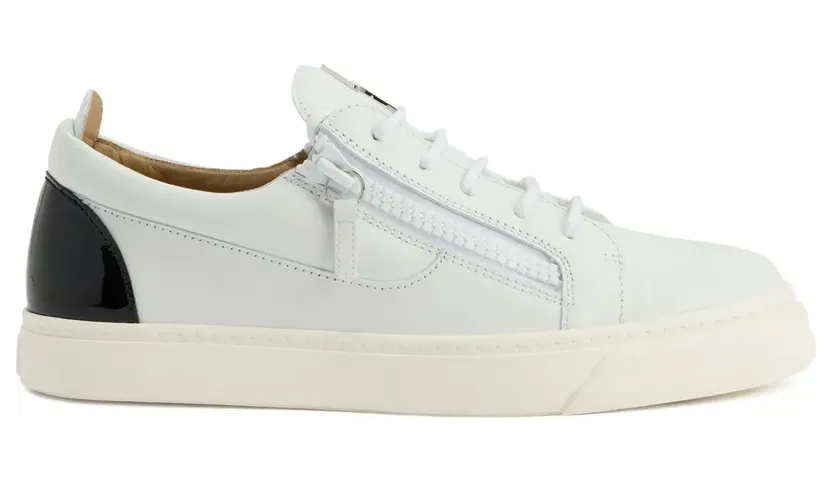Giuseppe Zanotti Frankie leren sneakers met ritsdetail – Wit (RU50035H04)