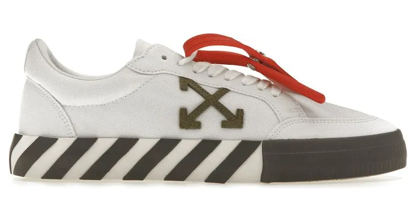 OFF-WHITE Vulcanized Low White Khaki Canvas (OMIA085S23FAB0020107)