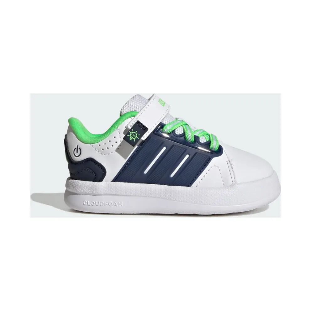 Adidas LIGHTORAMA COURT Schuhe PEUTERS Cloud White / Night Indigo / Screaming Green (KJ7001)