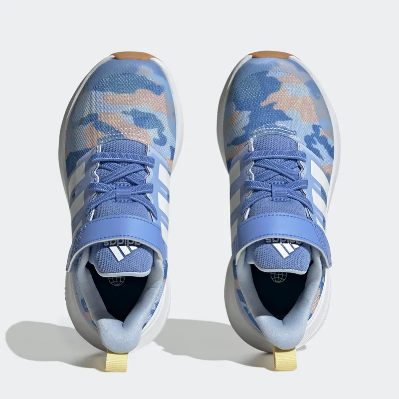 Adidas Fortarun 2.0 Cloudfoam Sport Running Elastic Lace Top Strap Blue Fusion / Cloud White / Almost Yellow (GZ9753)