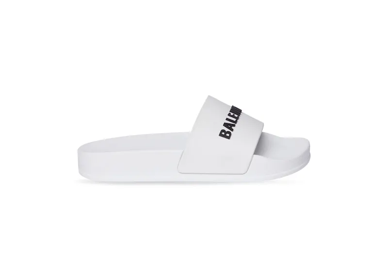Balenciaga Pool Slide White Black (693777W1S839034)