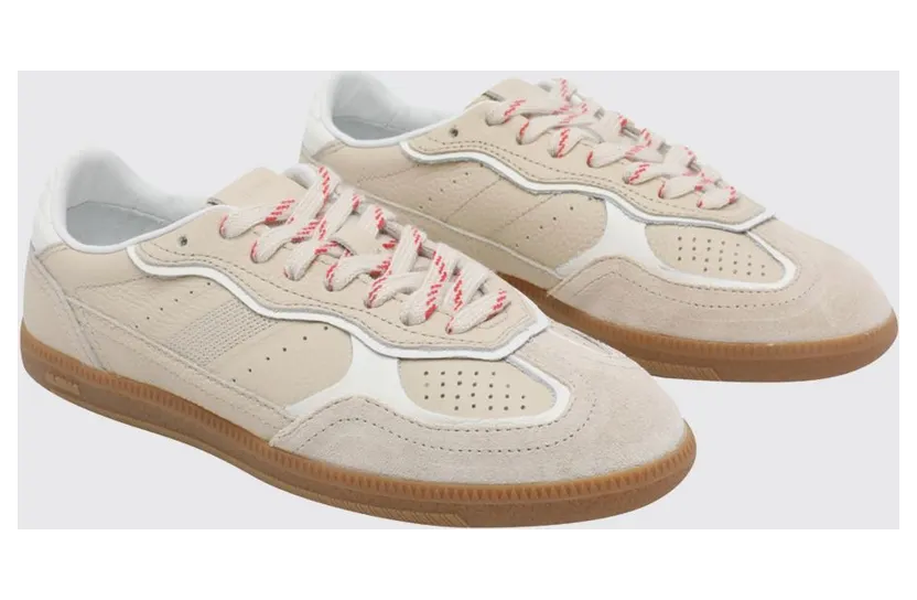 Alohas TB.490 Grained Leather and Suede Sneakers Beige (S10070901)