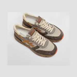 Premiata Mick Suede and Nylon Sneakers Brown (MICK7866)