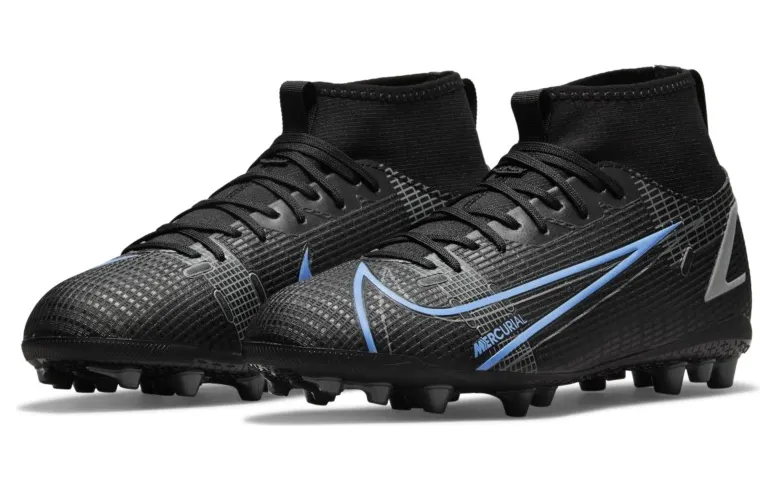 Nike Jr. Mercurial Superfly 8 Academy AG Fußballschuh für Kunstrasen für jüngere/ältere Schwarz (CV0732-004)