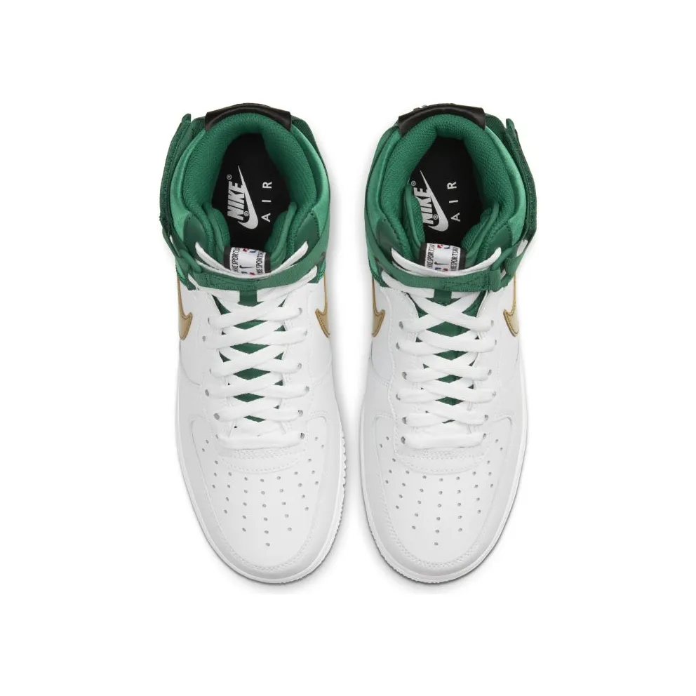 Nike Air Force 1 High NBA Celtics White/Green/Gold (BQ4591-100)