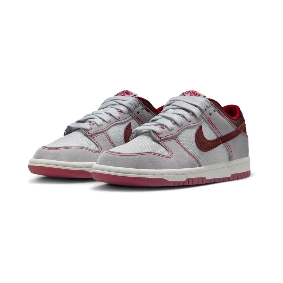 Nike Dunk Low LV8 1 Pure Platinum Team Red Burgundy (IO9743-002)