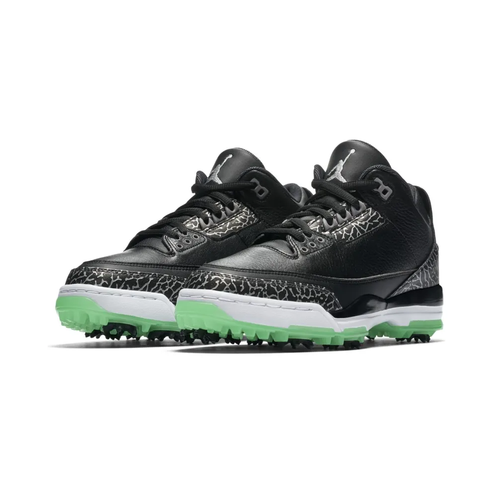 Jordan 3 Retro Golf Black Green Glow Black/Black-Green Glow (AJ3783-001)
